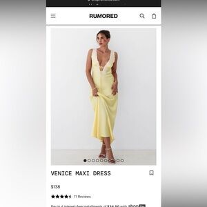 RUMORED Yellow Venice Maxi Dress